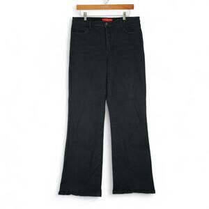 Vtg NYDJ Jeans Womens 12 (33x32) Black Bootcut Flare‎ Tummy Tuck High Rise Mom